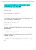 CUMULATIVE EXAM 2025 WITH 100&percnt; ACCURATE SOLUTIONS