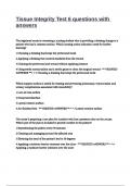 Tissue Integrity Test 6 questions with answers