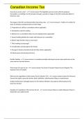 Canadian Income Tax exam questions and verified correct answers 2024&sol;2025