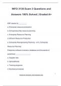 INFO 3130 Exam 3 Questions and Answers 100&percnt; Solved &vert; Graded A&plus;