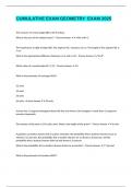 CUMULATIVE EXAM GEOMETRY  EXAM 2025
