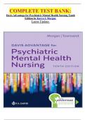 COMPLETE TEST BANK&colon; Davis Advantage for Psychiatric Mental Health Nursing Tenth Edition by Karyn I&period; Morgan  Latest Update&period;