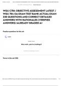 WGU C784 OBJECTIVE ASSESSMENT LATEST &sol; WGU 784 OA EXAM TEST BANK ACTUAL EXAM 230 QUESTIONS AND CORRECT DETAILED ANSWERS WITH RATIONALES &lpar;VERIFIED ANSWERS&rpar; &vert;ALREADY GRADED A&plus;