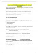 Advanced FHM Exam Questions with Correct Answers
