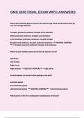 GMS 6530 FINAL EXAM WITH ANSWERS