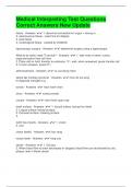 Medical Interpreting Test Questions Correct Answers New Update