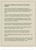 Food safety certification test Questions With Complete Solutions