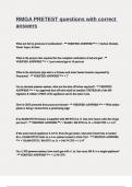 RMGA PRETEST questions with correct answers
