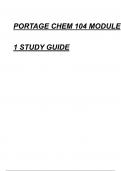 Portage learning chem 104 final exam study guide Questions and Answers Latest 2024 - 2025 &lpar;Verified Answers&rpar;