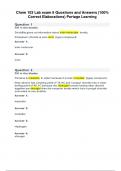 Chem 103 lab exam 6 Questions and Answers Latest 2024 - 2025 &lpar;Verified Answers&rpar;