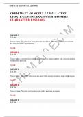 Portage learning CHEM 210 EXAM MODULE 7 Questions and Answers Latest 2024 - 2025 &lpar;Verified Answers&rpar;