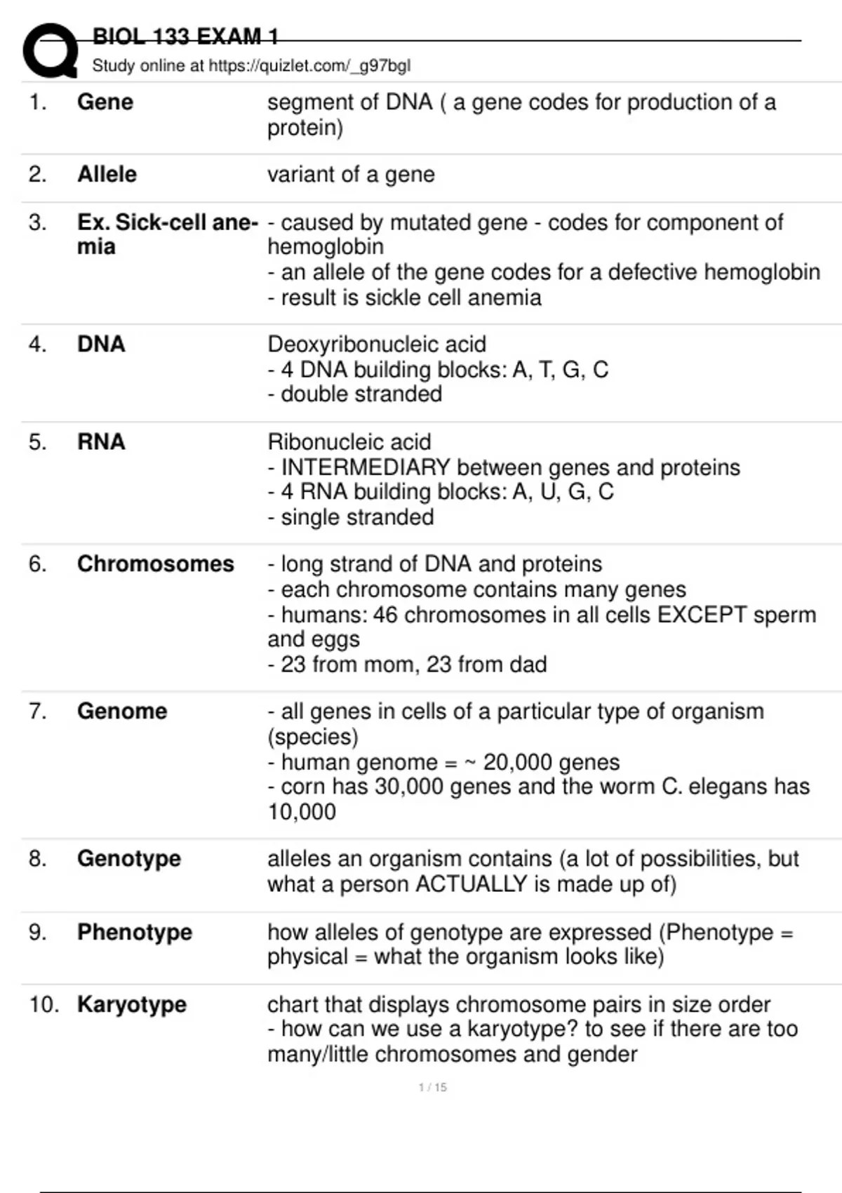 BIOL 133 EXAM 1-3- ACTUAL FINAL EXAM WITH COMPLETE QUESTIONS AND ...