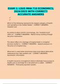 EXAM 1&colon; LSUS MHA 710 ECONOMICS&comma; 2024&sol;2025 WITH CORRECT&sol; ACCURATE ANSWERS