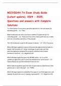 MICHIGAN 7A Exam Study Guide Questions and answers &vert; 100&percnt; satisfaction guaranteed