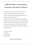 LOMA 291 Module 1 Exam Questions and Answers 100&percnt; Solved &vert; Graded A&plus;