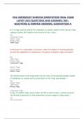 ENA EMERGENCY NURSING ORIENTATION FINAL EXAM Questions and answers &vert; 100&percnt; satisfaction guaranteed