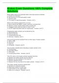 Brakes Exam Questions 100&percnt; Complete Solutions