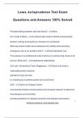 JURISPRUDENCE EXAM PACKAGE DEAL QUESTIONS AND VERIFIED ANSWERS 100&percnt; GUARANTEED PASS &vert; LATEST UPDATE