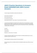 ANCC Practice Questions & Answers Exam 2024&sol;2025 with 100&percnt; Correct Answers