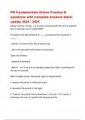 PN Fundamentals Online Practice B Questions and answers &vert; 100&percnt; satisfaction guaranteed
