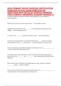 AFAA PRIMARY GROUP EXERCISE CERTIFICATION EXAM 2024 ACTUAL EXAM COMPLETE 250 QUESTIONS WITH DETAILED VERIFIED ANSWERS &lpar;100&percnt; CORRECT ANSWERS&rpar; &sol;ALREADY GRADED A&plus;