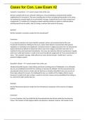 Cases for Con&period; Law Exam 2 questions and 100&percnt; correct  answers  2024&sol;2025