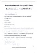 MASTER RESILIENCE EXAM PACKAGE DEAL QUESTIONS AND  ANSWERS 100&percnt; SOLVED &vert; ALREADY GRADED A&plus; &vert; GUARANTEED SUCCESS