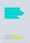 AWHONN ADVANCED FETAL MONITORING EXAM &comma;LATEST PREMIUM EXPERT UPDATE&lpar;2024-2025&rpar;&vert;BRAND NEW VERIFIED  EXAM QUESTIONS AND &lpar;100&percnt;&rpar;CORRECT ANSWERS&comma; ALL GRADED A&plus;&vert;GUARANTEED SUCCESS&period;