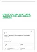 PERI-OP 101 EXAM STUDY GUIDE QUESTIONS WITH 100&percnt; CORRECT ANSWERS&excl;&excl;