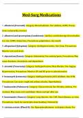 MEDICAL SURGICAL MEDICATIONS &lpar;Latest 2024&sol; 2025 Update&rpar; Questions and Verified Answers &vert;100&percnt; Correct&vert; Grade A