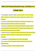 NUR 2459 Mental Health Exam 2 Module 4-6 TERMS ONLY Latest 2024&sol; 2025 Update&rpar; Questions and Verified Answers &vert;100&percnt; Correct&vert; Graded Rasmussen