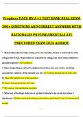 Prophecy PACU RN A v1 TEST BANK REAL EXAM 300&plus; QUESTIONS AND CORRECT ANSWERS WITH RATIONALES&vert;PN FUNDAMENTALS ATI PROCTORED EXAM 2024&vert;AGRADE