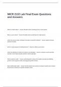 MICR 2132 Lab Final Exam Questions and Answers