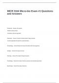 MICR 3164 Micro-bio Exam -1 Questions and Answers