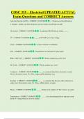 COSC 325 &ndash; Electrical UPDATED ACTUAL  Exam Questions and CORRECT Answers