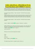 COSC 1436 FINAL UPDATED ACTUAL  Exam Questions and CORRECT Answers