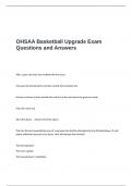 OHSAA Basketball Upgrade Exam Questions and Answers