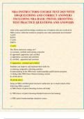 NRA INSTRUCTORS COURSE TEST 2025 WITH  100 QUESTIONS AND CORRECT ANSWERS  INCLUDING NRA BASIC PISTOL SHOOTING  TEST PRACTICE QUESTIONS AND ANSWERS