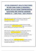 ATI RN COMMUNITY HEALTH PROCTORED  RETAKE FINAL EXAM &lpar;3 VERSIONS&rpar; &vert;  NEWEST ACTUAL EXAM COMPREHENSIVE  QUESTIONS AND VERIFIED ANSWERS  GRADED A&plus; &vert; 100&percnt; PASS &vert; 2025 UPDATE&excl;