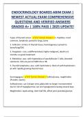 ENDOCRINOLOGY BOARDS ABIM EXAM &vert;  NEWEST ACTUAL EXAM COMPREHENSIVE  QUESTIONS AND VERIFIED ANSWERS  GRADED A&plus; &vert; 100&percnt; PASS &vert; 2025 UPDATE&excl;