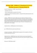 Biology 2350 - Midterm 2 Questions & Correct Verified Answers&vert; Already Rated A&plus;
