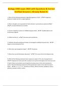 biology 2350 exam 2024 with Questions & Correct Verified Answers&vert; Already Rated A&plus;