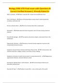Biology 2350 UTD Final exam with Questions & Correct Verified Answers&vert; Already Rated A&plus;