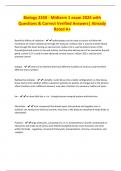 Biology 2350 - Midterm 1 exam 2024 with Questions & Correct Verified Answers&vert; Already Rated A&plus;