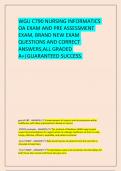 WGU C790 NURSING INFORMATICS OA EXAM AND PRE ASSESSMENT EXAM&comma; BRAND NEW EXAM QUESTIONS AND CORRECT ANSWERS&comma;ALL GRADED A&plus;&vert;GUARANTEED SUCCESS&period;