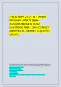TFM10 NFPA 24&comma;LATEST EXPERT PREMIUM UPDATE &lpar;2024-2025&rpar;&vert;BRAND NEW EXAM QUESTIONS AND &lpar;100&percnt;&rpar; CORRECT ANSWERS&comma;ALL GRADED A&plus;&vert;LATEST UPDATE&period;