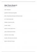 Med Term Exam 3 Questions And Answers 