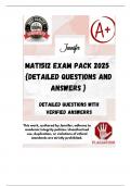 MAT1512 EXAM PACK 2025  &lbrace;DETAILED QUESTIONS AND ANSWERS &rcub;