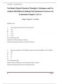 Test Bank for Clinical Chemistry Principles&comma; Techniques&comma; and Correlations 9th Edition by Bishop Fody Questions & Answers with rationales &lpar;Chapter 1-31&rpar; A&plus; &vert; Latest edition