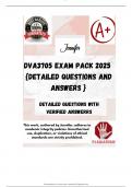DVA3705 EXAM PACK 2025  &lbrace;DETAILED QUESTIONS AND ANSWERS &rcub;